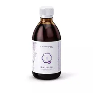 Aquaforest Lab Iodum iodine supplement bottle with white cap.