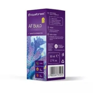Aquaforest AF Build packaging for coral growth acceleration.