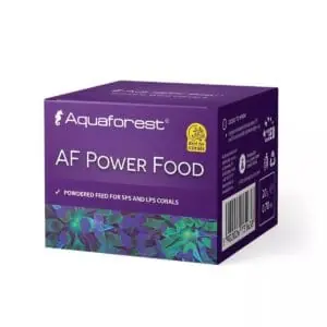 Purple box of Aquaforest AF Power Food for corals.