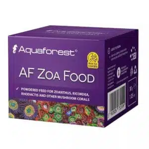 Purple box of Aquaforest AF Zoa Food for corals.