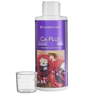 Aquaforest CA Plus bottle with measuring cup.