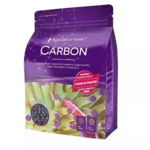Aquaforest Carbon packaging for aquarium filtration.