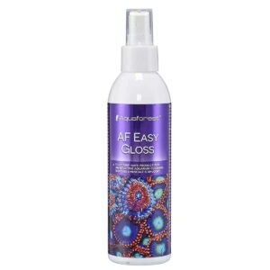 Aquaforest Easy Gloss 200ml glass cleaner for aquariums, removes grease and limescale, safe for fish and corals.
