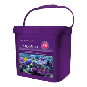 Aquaforest KalkMedia purple container with reef imagery.