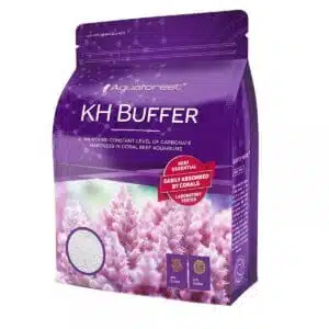Purple pouch of Aquaforest KH Buffer with coral image.