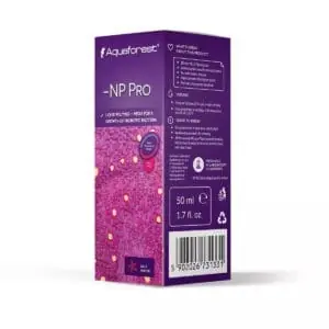 Box of Aquaforest NP Pro liquid polymer for probiotic bacteria growth.