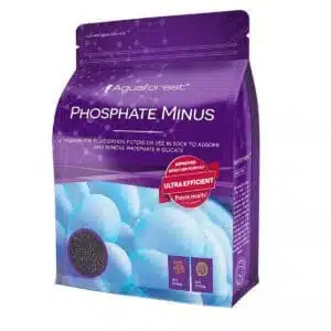 Aquaforest Phosphate Minus product packaging with purple and blue design.