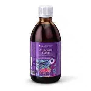 Aquaforest AF Power Elixir bottle with purple label.