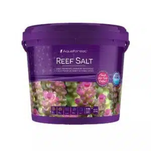Aquaforest Reef Salt bucket with coral imagery.