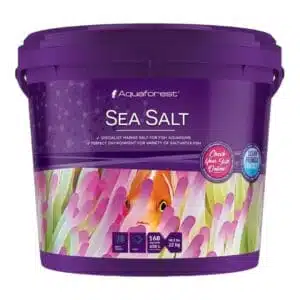Bucket of Aquaforest Sea Salt for fish aquariums.